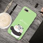 For iPhone 8 Plus & 7 Plus Cartoon Animal Pattern Shockproof TPU Protective Case(Green Panda)
