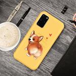 For Galaxy S20 Cartoon Animal Pattern Shockproof TPU Protective Case(Yellow Corgi)