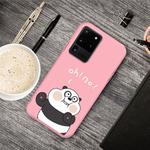 For Galaxy S20 Ultra Cartoon Animal Pattern Shockproof TPU Protective Case(Pink Panda)