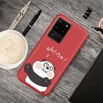 For Galaxy S20 Ultra Cartoon Animal Pattern Shockproof TPU Protective Case(Red Panda)
