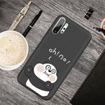 For Galaxy Note 10+ Cartoon Animal Pattern Shockproof TPU Protective Case(Black Panda)