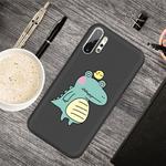 For Galaxy Note 10+ Cartoon Animal Pattern Shockproof TPU Protective Case(Black Crocodile Bird)