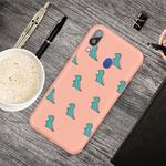 For Galaxy A30 Cartoon Animal Pattern Shockproof TPU Protective Case(Orange Dinosaurs)