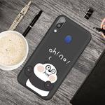 For Galaxy A30 Cartoon Animal Pattern Shockproof TPU Protective Case(Black Panda)