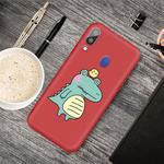 For Galaxy A40 Cartoon Animal Pattern Shockproof TPU Protective Case(Red Crocodile Bird)