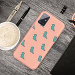 For Galaxy A51 Cartoon Animal Pattern Shockproof TPU Protective Case(Orange Dinosaurs)