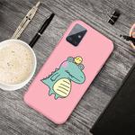 For Galaxy A51 Cartoon Animal Pattern Shockproof TPU Protective Case(Pink Crocodile Bird)