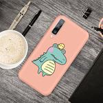 For Galaxy A70 Cartoon Animal Pattern Shockproof TPU Protective Case(Orange Crocodile Bird)