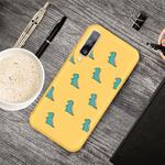 For Galaxy A70 Cartoon Animal Pattern Shockproof TPU Protective Case(Yellow Dinosaurs)