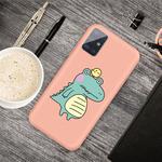 For Galaxy A71 Cartoon Animal Pattern Shockproof TPU Protective Case(Orange Crocodile Bird)