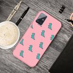 For Galaxy A71 Cartoon Animal Pattern Shockproof TPU Protective Case(Pink Dinosaurs)