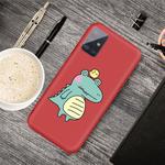 For Galaxy A71 Cartoon Animal Pattern Shockproof TPU Protective Case(Red Crocodile Bird)