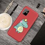 For Galaxy A81 & Note 10 Lite Cartoon Animal Pattern Shockproof TPU Protective Case(Red Crocodile Bird)