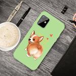 For Galaxy A81 & Note 10 Lite Cartoon Animal Pattern Shockproof TPU Protective Case(Green Corgi)