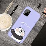 For Galaxy A81 & Note 10 Lite Cartoon Animal Pattern Shockproof TPU Protective Case(Purple Panda)