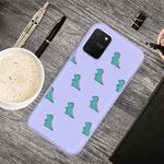 For Galaxy A91 & S10 Lite Cartoon Animal Pattern Shockproof TPU Protective Case(Purple Dinosaurs)