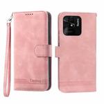 For Xiaomi Redmi 10C Dierfeng Dream Line TPU + PU Leather Phone Case(Pink)
