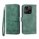 For Xiaomi Redmi 10A Dierfeng Dream Line TPU + PU Leather Phone Case(Green)