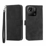 For Xiaomi Redmi 10A Dierfeng Dream Line TPU + PU Leather Phone Case(Black)