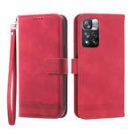 For Xiaomi Redmi Note 11 Pro Max Dierfeng Dream Line TPU + PU Leather Phone Case(Red)