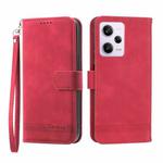 For Xiaomi Redmi Note 12 Pro 5G Global Dierfeng Dream Line TPU + PU Leather Phone Case(Red)