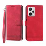 For Xiaomi Redmi Note 12 Pro+ Global Dierfeng Dream Line TPU + PU Leather Phone Case(Red)