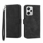 For Xiaomi Redmi Note 12 Pro+ Global Dierfeng Dream Line TPU + PU Leather Phone Case(Black)