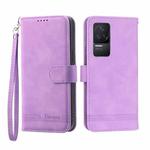 For Xiaomi Redmi K50 / K50 Pro Dierfeng Dream Line TPU + PU Leather Phone Case(Purple)