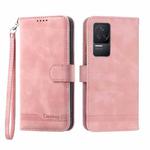 For Xiaomi Redmi K50 / K50 Pro Dierfeng Dream Line TPU + PU Leather Phone Case(Pink)