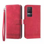 For Xiaomi Redmi K50 / K50 Pro Dierfeng Dream Line TPU + PU Leather Phone Case(Red)