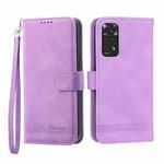 For Xiaomi Redmi Note 11 5G Dierfeng Dream Line TPU + PU Leather Phone Case(Purple)