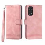 For Xiaomi Redmi Note 11 5G Dierfeng Dream Line TPU + PU Leather Phone Case(Pink)