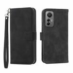 For Xiaomi 12T Dierfeng Dream Line TPU + PU Leather Phone Case(Black)