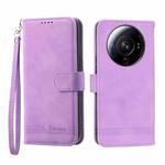 For Xiaomi 12 Ultra Dierfeng Dream Line TPU + PU Leather Phone Case(Purple)
