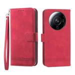 For Xiaomi 12 Ultra Dierfeng Dream Line TPU + PU Leather Phone Case(Red)