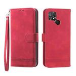 For Xiaomi Poco C40 Dierfeng Dream Line TPU + PU Leather Phone Case(Red)