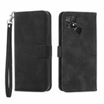 For Xiaomi Poco C40 Dierfeng Dream Line TPU + PU Leather Phone Case(Black)