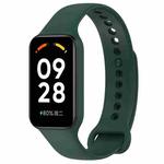 For Redmi Band 2 Solid Color Silicone Integrated Watch Band(Dark Green)