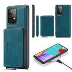 For Samsung Galaxy A73 5G JEEHOOD Magnetic Zipper Horizontal Flip Leather Phone Case(Blue)