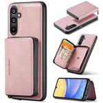 For Samsung Galaxy A15 5G JEEHOOD Magnetic Zipper Horizontal Flip Leather Phone Case(Pink)
