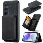 For Samsung Galaxy A55 5G JEEHOOD Magnetic Zipper Horizontal Flip Leather Phone Case(Black)