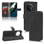 For OnePlus 11 Skin Feel Magnetic Flip Leather Phone Case(Black)