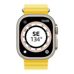 S18 Ultra 2.1 inch Wireless Charging Smart Watch Support NFC / Heart Rate Monitoring / Blood Pressure Monitoring(Yellow)