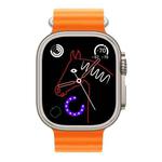 S18 Ultra 2.1 inch Wireless Charging Smart Watch Support NFC / Heart Rate Monitoring / Blood Pressure Monitoring(Orange)