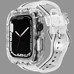 TPU Integrated Case Watch Band For Apple Watch Series 8&7 41mm / SE 2&6&SE&5&4 40mm / 3&2&1 38mm(Transparent)
