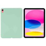 For iPad 10th Gen 10.9 2022 Solid Color Liquid Silicone Dropproof Full Coverage Tablet Case(Green)