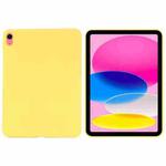 For iPad 10th Gen 10.9 2022 Solid Color Liquid Silicone Dropproof Full Coverage Tablet Case(Yellow)