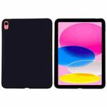 For iPad 10th Gen 10.9 2022 Solid Color Liquid Silicone Dropproof Full Coverage Tablet Case(Black)