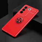 For vivo S16 Pro Metal Ring Holder 360 Degree Rotating TPU Case(Red+Red)
