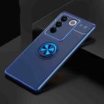 For vivo S16 Pro Metal Ring Holder 360 Degree Rotating TPU Case(Blue+Blue)